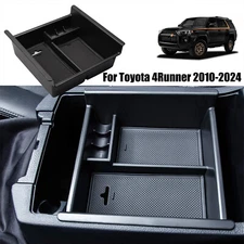 Center Console Armrest Storage Box Accessories Black For Toyota 4Runner 2010-24