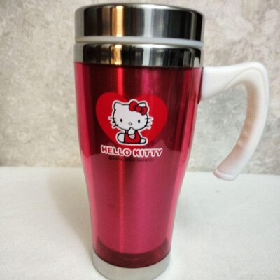 Hello Kitty Edelstahl Becher Rot 460ml Robust Trinkgeschirr Neu Unbenutzt Japan
