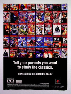 Sony PlayStation 2 Greatest Hits Games 2003 Print Magazine Ad