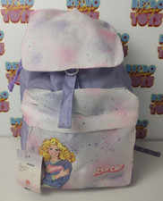 ZAINO SCUOLA BARBIE VINTAGE NEW MAI USATO MATTEL lilla morbido VIOLA 1987