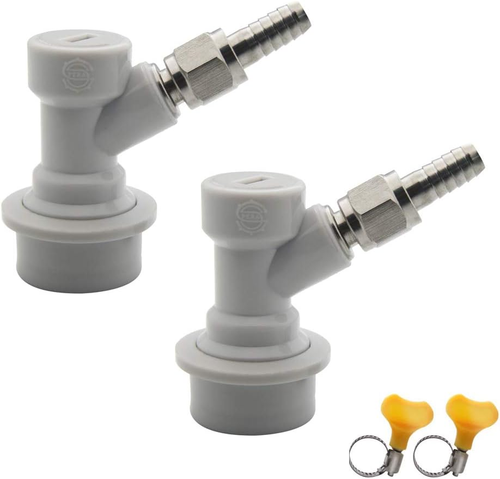 PERA Corny Keg Quick Disconnect Ball Lock Disconnect Set with Swivel Nut for Home Beer Keg System (PACK OF 8