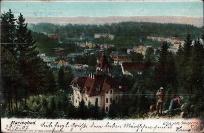 Mariánské Lázně, view from the quarry 1907