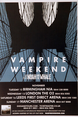 Vampire Weekend 2013 Tour Flyer x 1 - Noah and the Whale