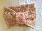 Ob.D. Handmade, Hand Knit Ballet Pink Deco Headband/Cowl w/Bow Cinch — photo 9