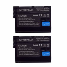 2X EN-EL15 EL15A Battery for Nikon D850 D810 D80 D7500 D750 D7200 D600 D610 D500
