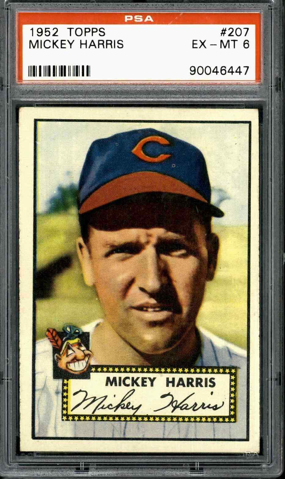 1952 Topps #207 Mickey Harris - PSA 6