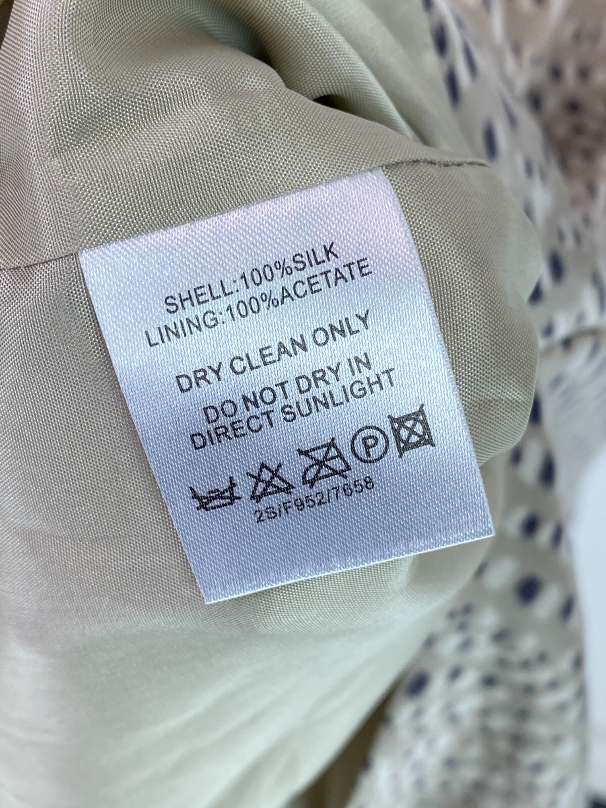 Fenn Wright Manson Beige Black Dot Pattern 100% S… - image 12