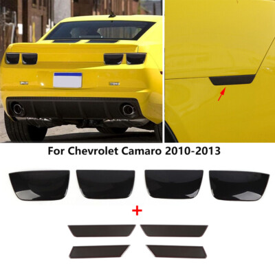 Rear Tail Light +Wheel Eyebrow Lamp Cover Trim Kit For Camaro 10-13 Smoked Black