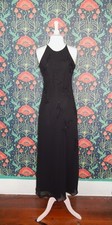 Vintage 90's Y2K Whimsigoth Beaded Grunge Prom Hoco McClintock Slip Dress 4