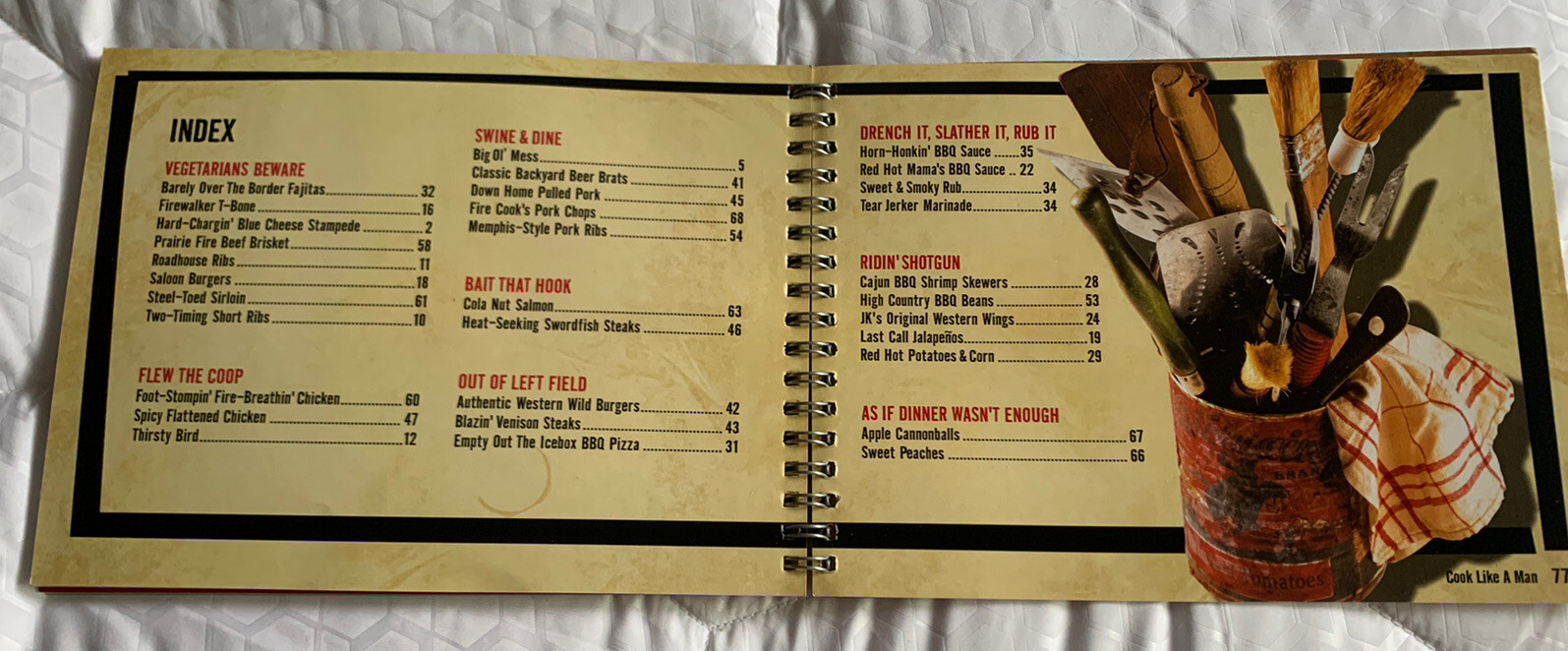 Marlboro Cook Like A Man Cookbook Spiral Bound GRILL IT SMOKE IT BBQ IT 2004