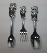 Oneida Community Cubby Bear Stainless Baby  Youth Spoons  Fork