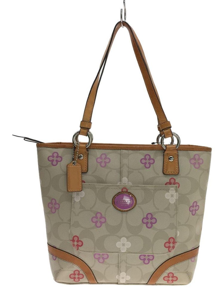 COACH Tote Bag -- GRY Total Pattern F22221 Paint Signature