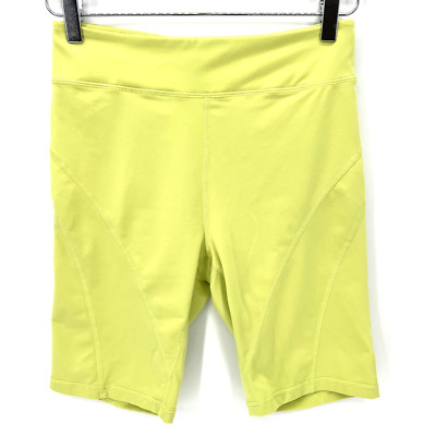 Free People FP Movement Biker Baby Shorts Size M High Rise Key Lime Green