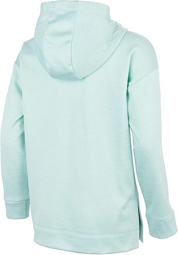 adidas Girls' Badge of Sport Mélange Fleece Pullover Hoodie, Halo Mint Heather L - Picture 2 of 2