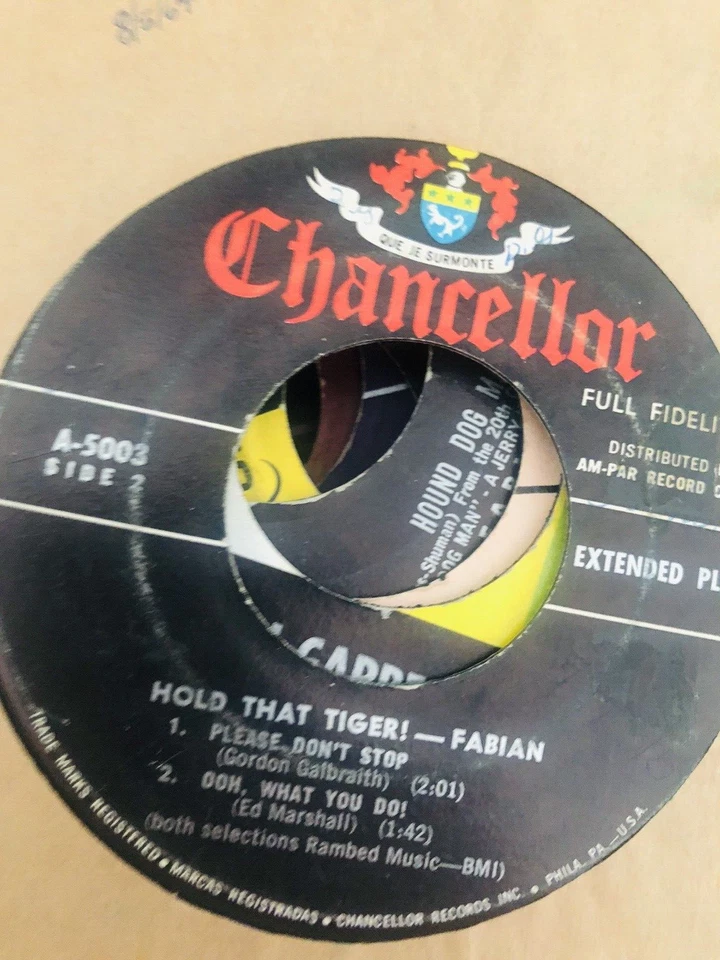 Lot of 24 Vtg 1960s Rock Roll 45 RPM RECORDS Fabian Kingston Trio Pat Boone Welk - Image 2 of 4