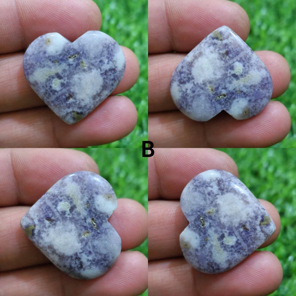 Ultimate Tiffany Jasper Cabochon Heart Shape Loose Gemstone For Jewelry Making - Image 3 of 4