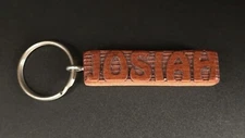 Keychain JOSIAH Personalized Custom Name Fob Wood Key Ring Unique Gift Idea