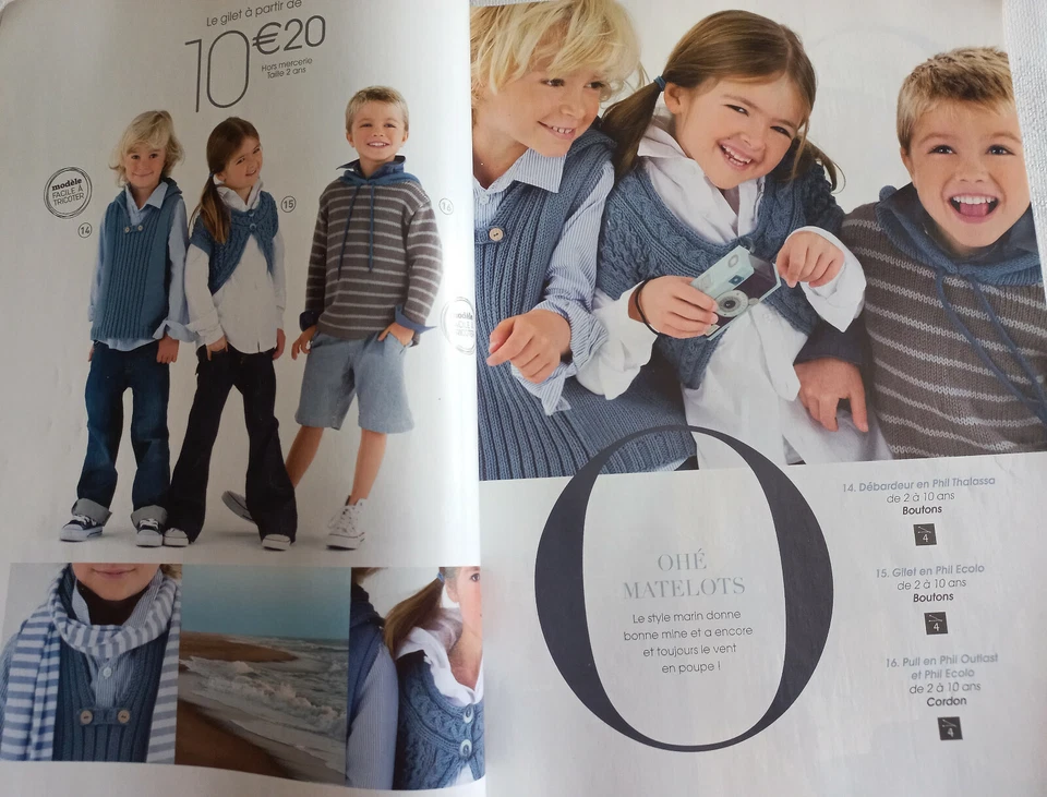 CATALOGUE TRICOT PHILDAR N°30 ENFANTS 2 A 10 ANS DEBUTANTE ET CONFIRMEE - Photo 2/3
