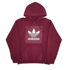 ADIDAS Hoodie Cotton Blend Jumper Sweatshirt Mens M
