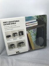 Grey Adjustable Locker Shelf by U-Brands NEW Fits Any Locker 5-0 
