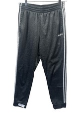 Adidas Women s Heather Gray White Joggers Track Pants Size Medium Polyester