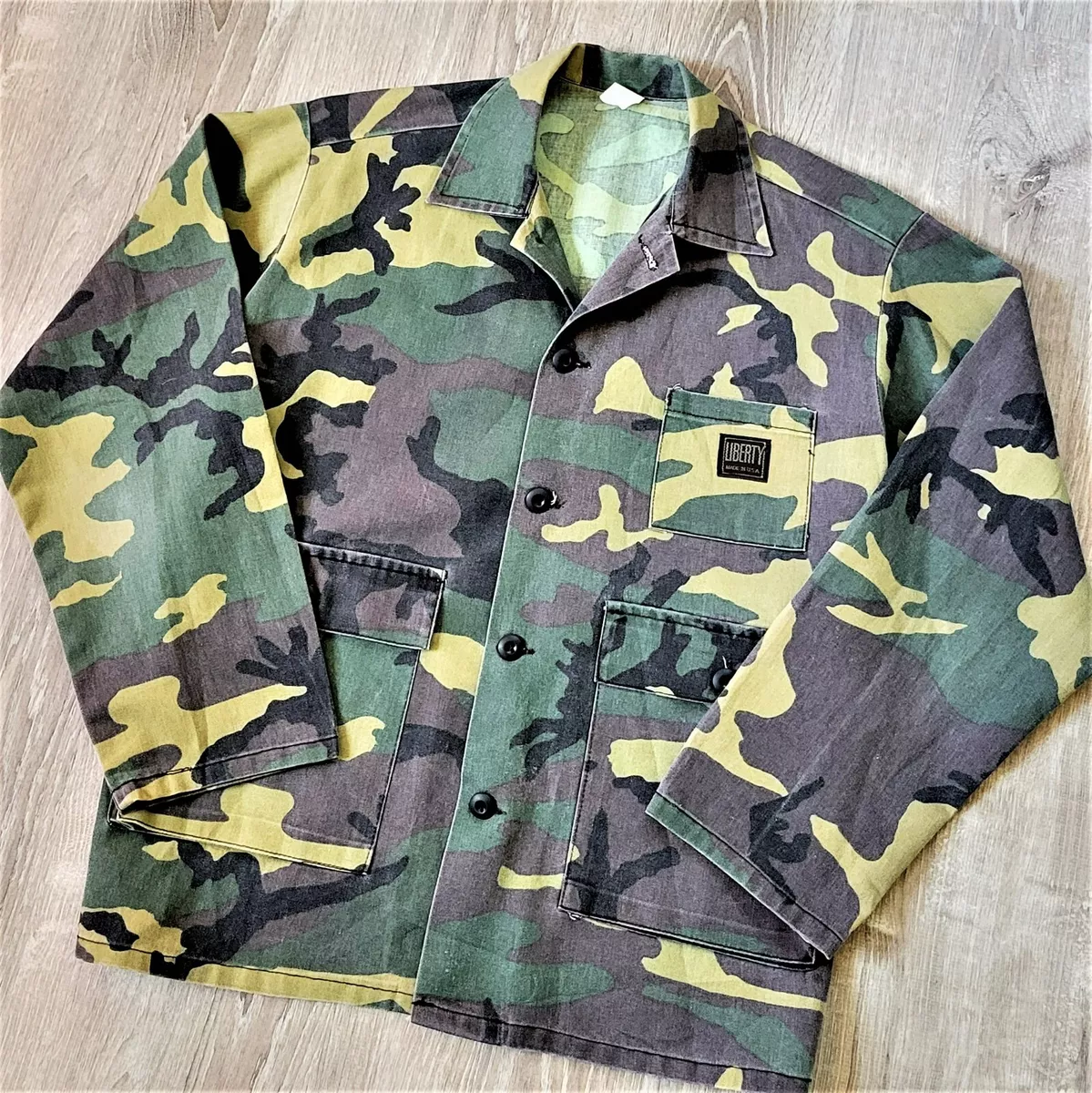 Vintage Liberty Camo Shirt Jacket Vtg Distressed Faded Hunting