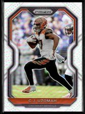 2020 Panini Prizm Silver Holo C.J. Uzomah Cincinnati Bengals #50