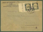 RIVER. Letter of 16.11.1921 for Genoa affr. with pair cent. 15 e cent. 10