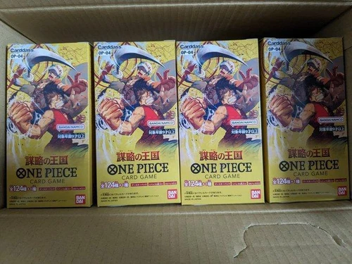 Bandai ONE PIECE TCG Card Game Kingdoms Of Intrigue OP-04 4Box Set