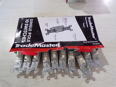 NEW Pass & Seymour 660-LAG Single Pole Toggle Switch 15A 120VAC, Box of 10