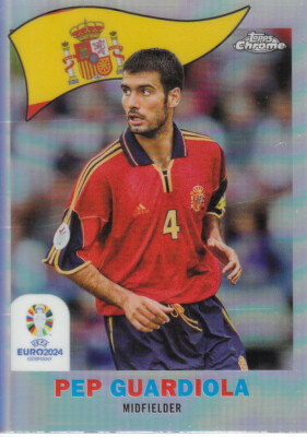 Pep Guardiola def. Mittelfeld Spanien Topps Chrome Fußball Sammelkarte TC-23