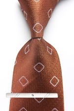 New Classic Polka Dot Brown JACQUARD WOVEN 100 Silk Men's Necktie Tie
