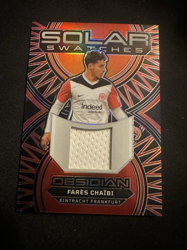 2024-25 Panini Obsidian Soccer Solar Swatches Red Fares Chaibi /50