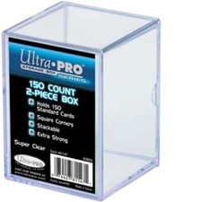 Ultra Pro Stackable 2-Piece Card Storage Box for 150 Trading Cards - Clear