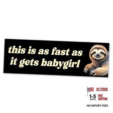 Black11 Sloth Car Bumper Magnet Stickers for Babygirl Sloth Cars