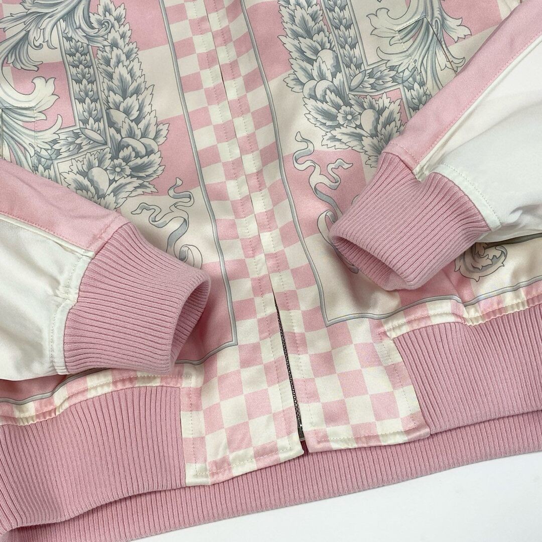 65b10 Vault Versace Bomber Jacket Barocco Print Blouson Size 38 Pink Used AYAN-0 thumbnail 6