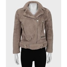 Acne Studios Brown Shearling Jacket - Size EU...