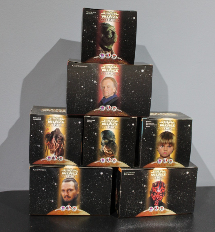 1999 Star Wars THE PHANTOM MENACE Taco Bell Pizza Hut Toys SEALED Yoda & Maul