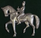 Vintage Gorham 1979 Man on Horseback Sterling Silver Christmas Ornament 20 grams — photo 1