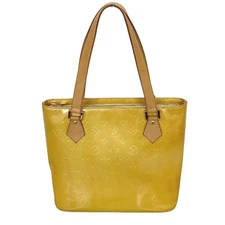 Louis Vuitton Houston Vernis Handbag Women Yellow One Size