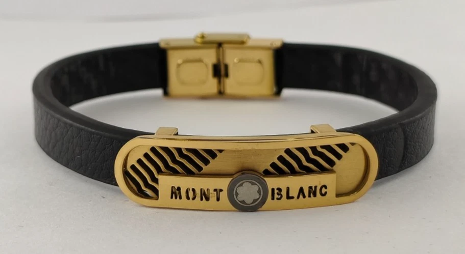 Pulsera Montblanc de lujo de espuma negra para hombre con caja {Envío gratuito} Foto 4 de 4