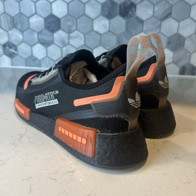 Adidas NMD R1 Spectoo Mens Size 10.5 US Black Orange Sneakers Running GZ9264