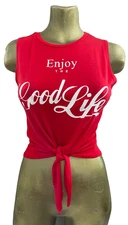 ENJOY the GOOD LIFE Tie-Front TOP Size Small
