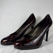 Stuart Weitzman Patent Leather Tortoise Shell 4.5" Heel Pumps Size 11 M 1R