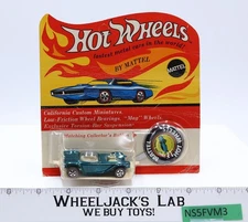 Beatnik Bandit Aqua 1968 Hot Wheels Mattel Vintage Redline RL Blister MOSC NOS