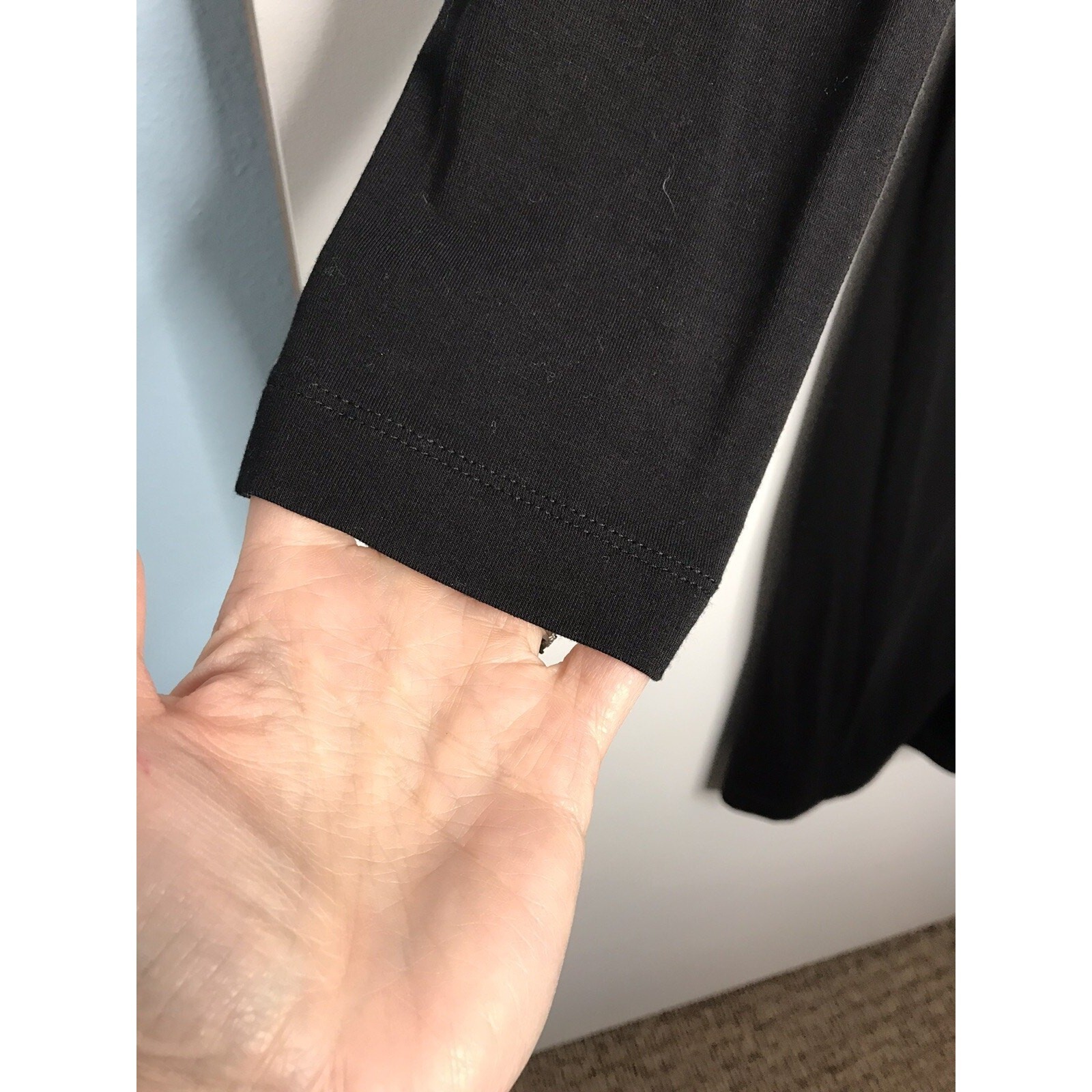 PENDLETON Solid Black Matte Jersey Long Sleeve St… - image 2