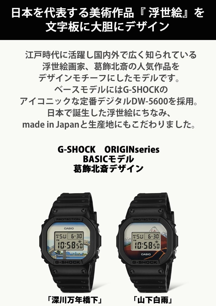 CASIO G-SHOCK DW-5600KHFM25-1JR Hokusai Katsushika Fukagawa GTR