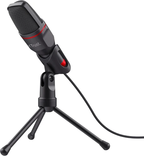 Trust Gaming GXT 212 Mico USB Microphone with Stand, 3.5mm Plug and USB Adapter