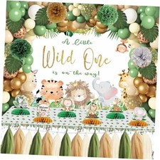 Safari Baby Shower Decorations for Boy Girl, Jungle Wild Animals Baby Green