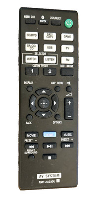 RMT-AA230U  Remote for Sony STR-DN1070 STRDN1070 Home Theatre AV Receiver